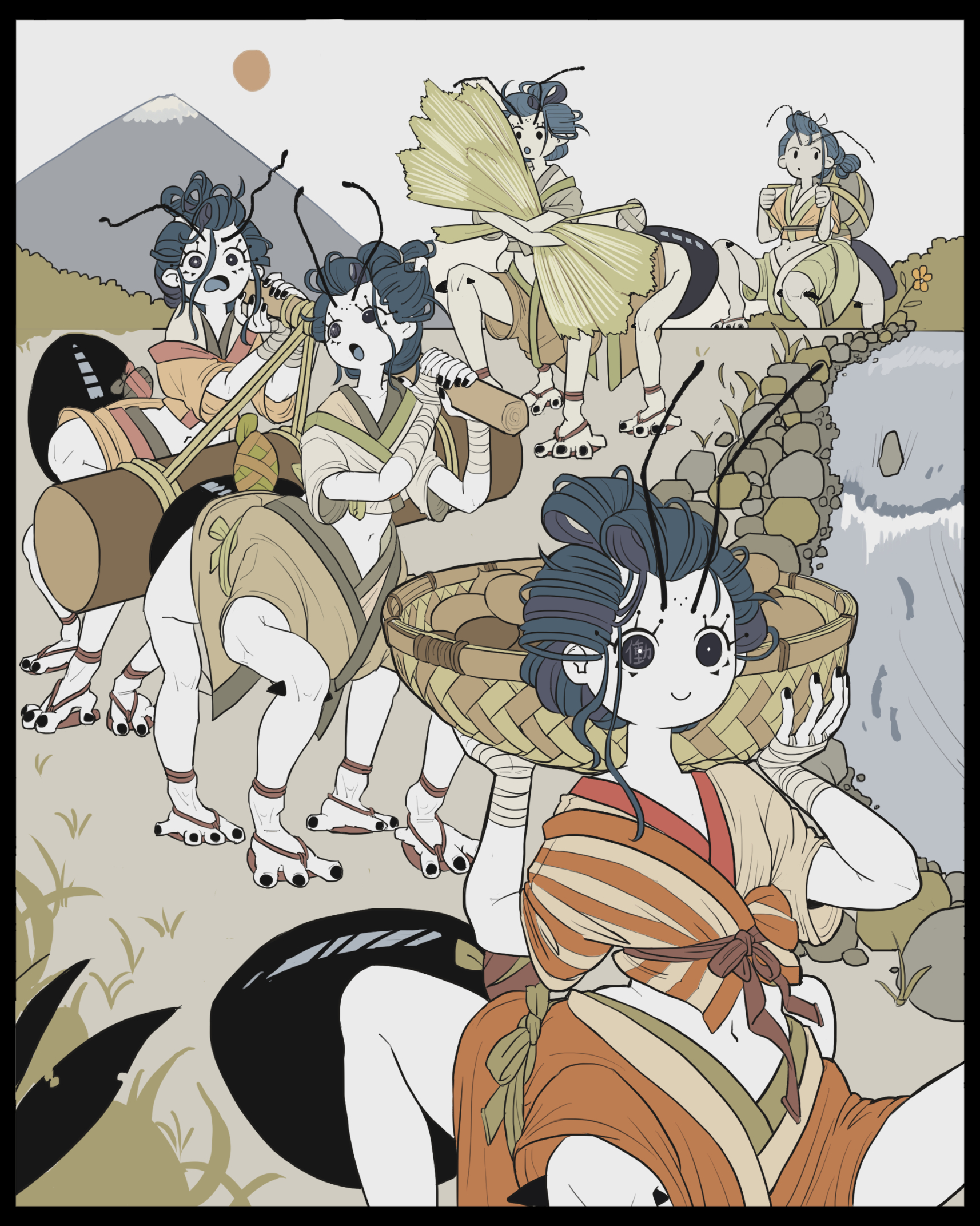 巣の断面図 深部・女王室